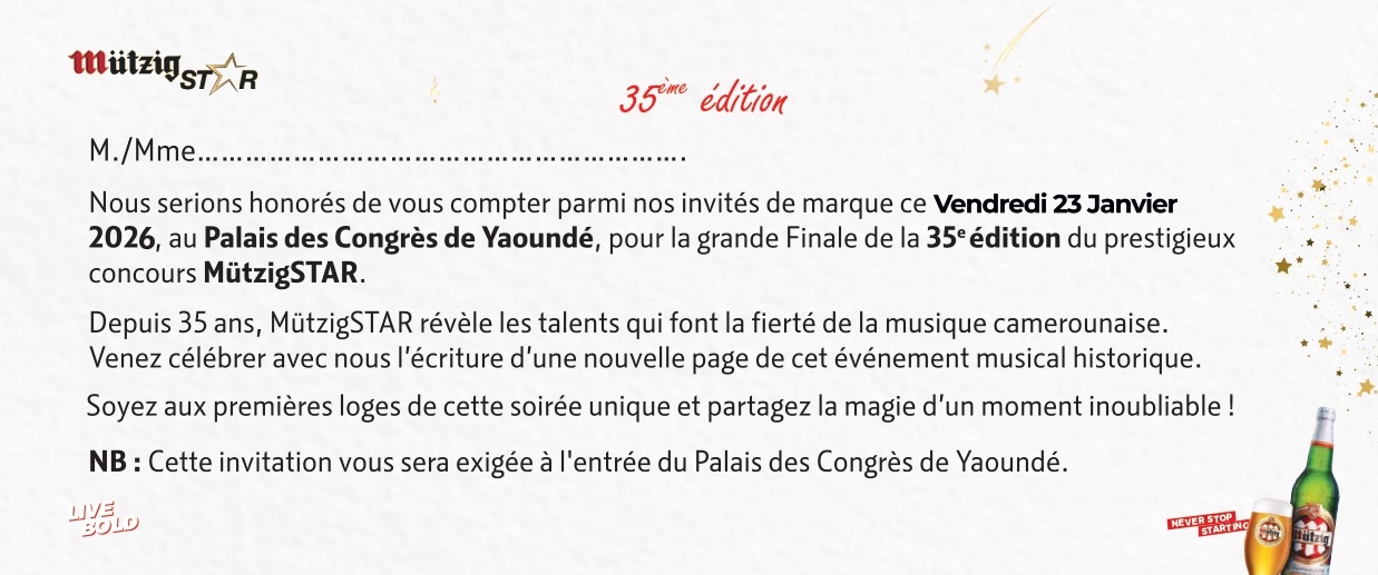Billet d'invitation MützigSTAR